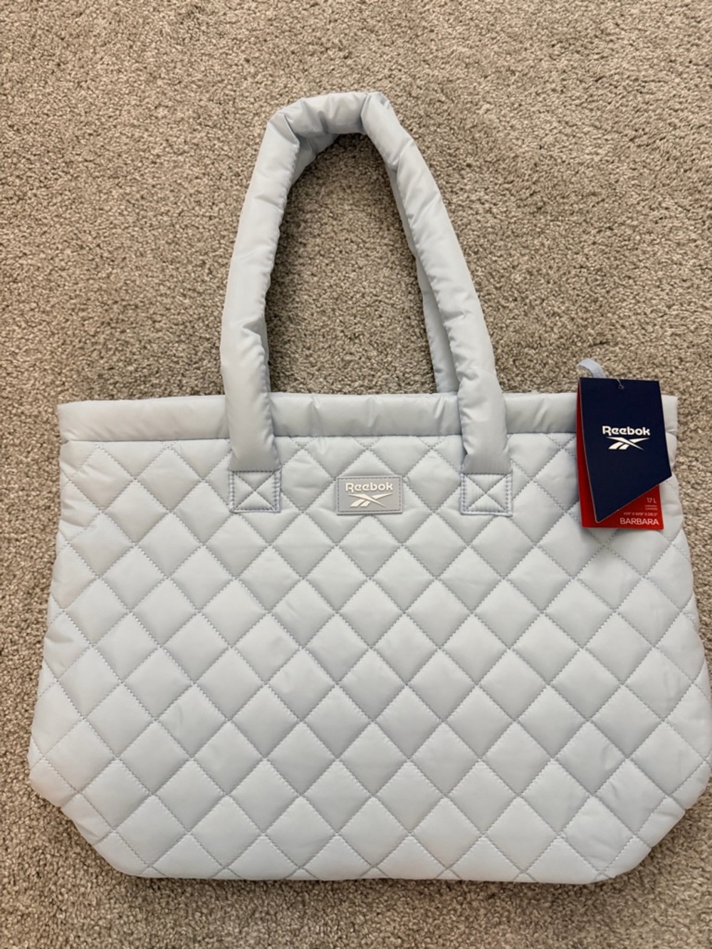 Reebok Quilted Tote Bag - Light Blue